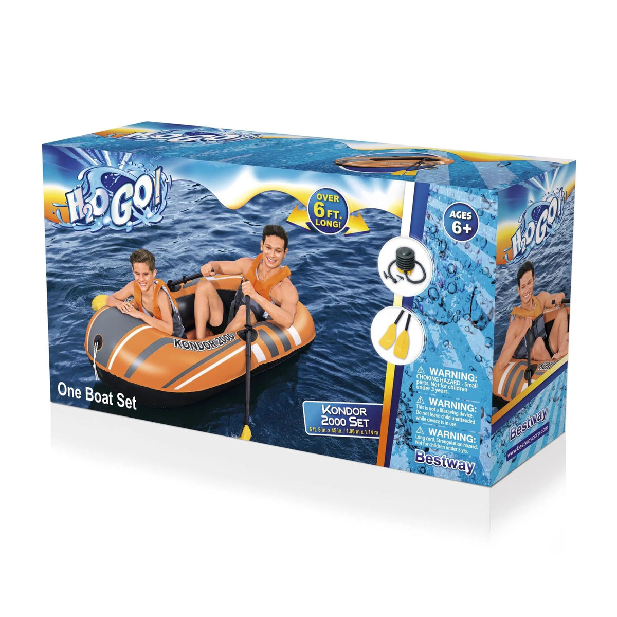 Inflatable Raft Set with Oars and Pump 3 Pack O485
